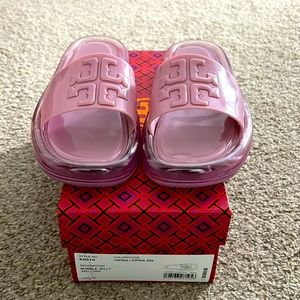 Tory Burch bubble jelly slides size 7. New in original box.